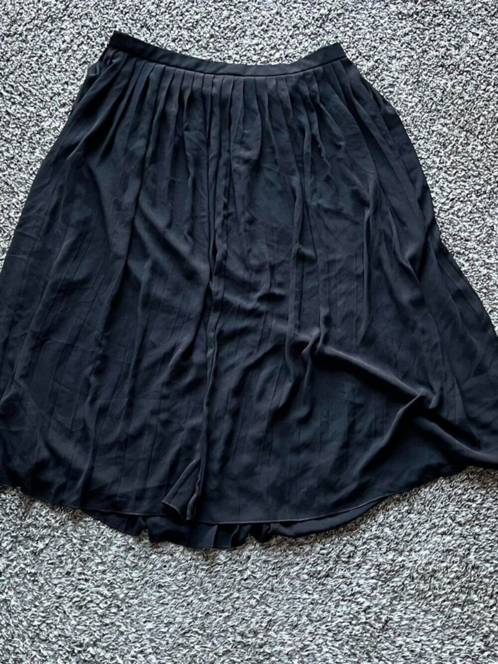J.Crew Womens 10 Black Pleated Midi Skirt Grunge Dark Academia Whimsigoth Grunge